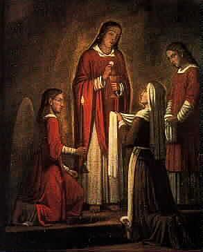 Benita Recibiendo la Comuni&oacute;n de los &Aacute;ngeles